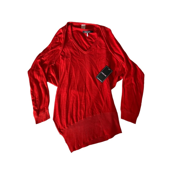 Vintage Y2K Orange Knit Asymmetrical Tank Top with Matching Shrug NWT - Picture 5 of 10